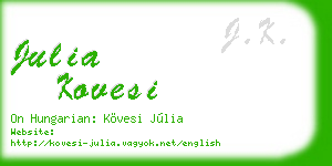 julia kovesi business card