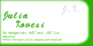 julia kovesi business card